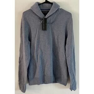 NWT Banana Republic Mens Sweater Size S Gray 100% Merino Wool Italian Yarn